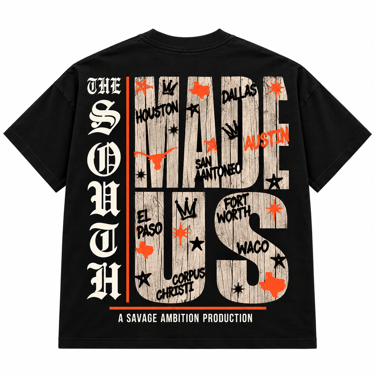 Texas Red River Tee — Black