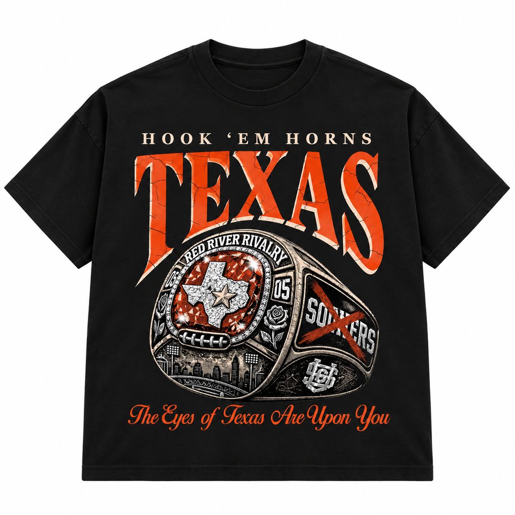 Texas Red River Tee — Black