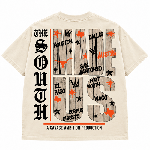Texas Red River Tee — Cream