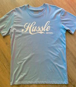 Hussle & Motivate Tee Carolina Blue